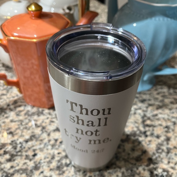 New In Box Thou Shall Not Try Me Engraved Mug - Picture 5 of 5